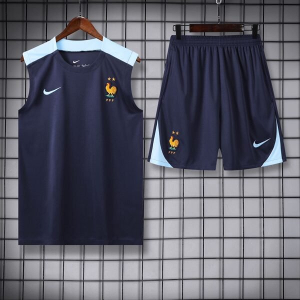 FRANCE NAVY BLUE(SLEEVELESS TRAINING KIT)