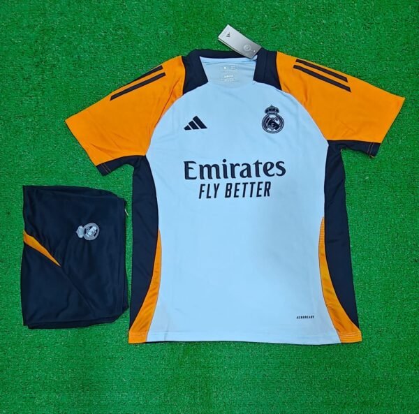 Real Madrid Blue And Orange training kit 24-25 jersey and shorts