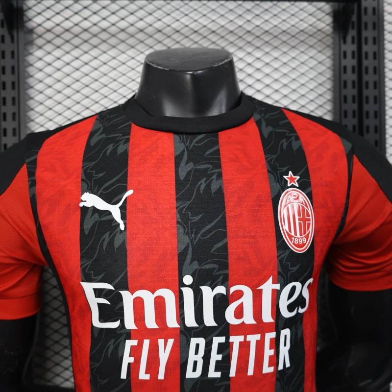 2025-2026 Player Version AC Milan Home Football Jersey - Image 2